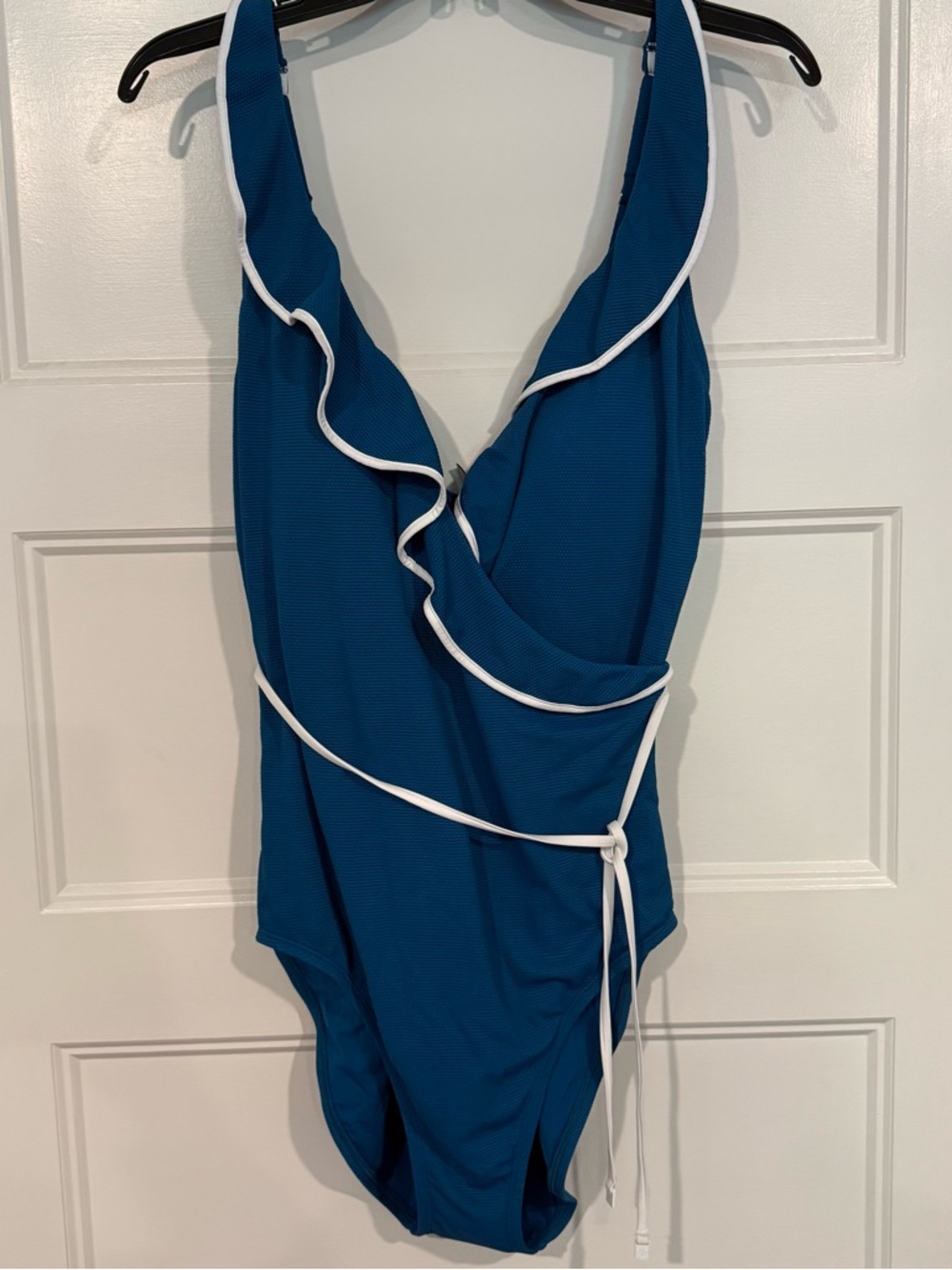 Tommy Bahama Teal One-Piece Swimsuit with White Trim